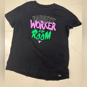 Boys Under Armour Hardest Worker Top, Size YS